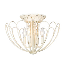 Golden 7862-SF VPW - Wry Lighting Marguerite 4-light Semi-Flush Mount in Vintage Parisian White